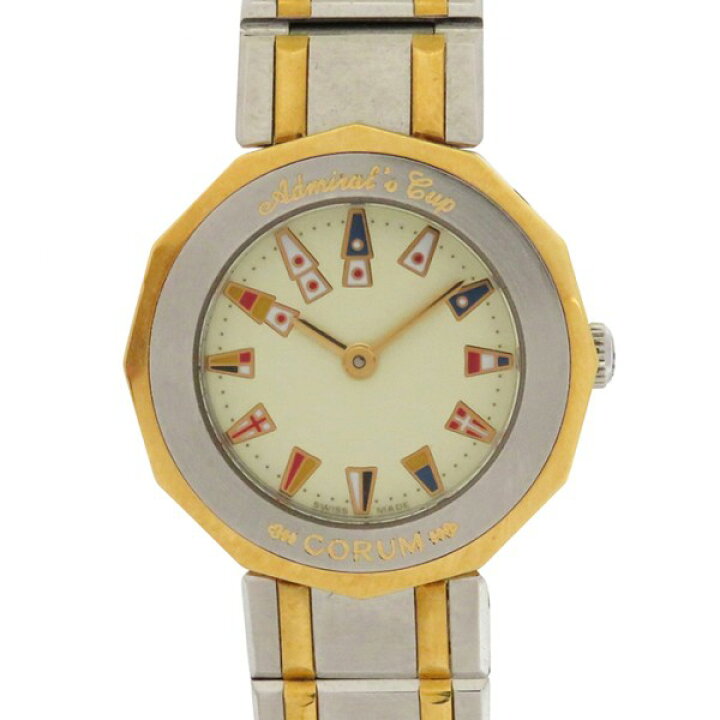 楽天市場】コルム CORUM アドミラルズカップ アイボリー文字盤 中古 