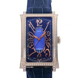 クエルボ・イ・ソブリノス CUERVO Y SOBRINOS ソロテンポ デイト 1012-1BSG-SP ブルー文字盤 新古品 腕時計 メンズ
