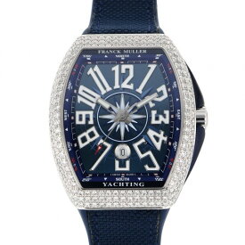 フランク・ミュラー FRANCK MULLER ヴァンガード ヨッティング ダイヤモンド V45SCDTDYACHTINGACBL ブルー文字盤 新品 腕時計 メンズ