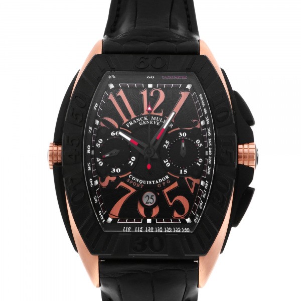フランク・ミュラー FRANCK MULLER コンキスタドール グランプリ クロノグラフ 9900CC DT GPG TT NR 5N ブラック文字盤 新品 腕時計 メンズ