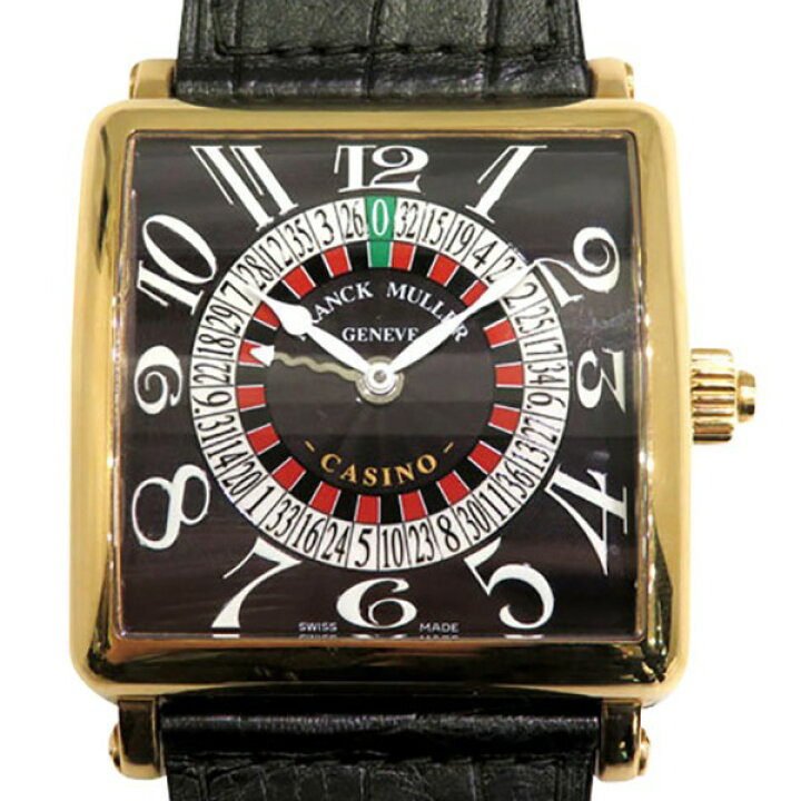 楽天市場 フランク ミュラー Franck Muller マスタースクエア カジノ 6050kcsn ブラック文字盤 中古 腕時計 メンズ ジェムキャッスルゆきざき