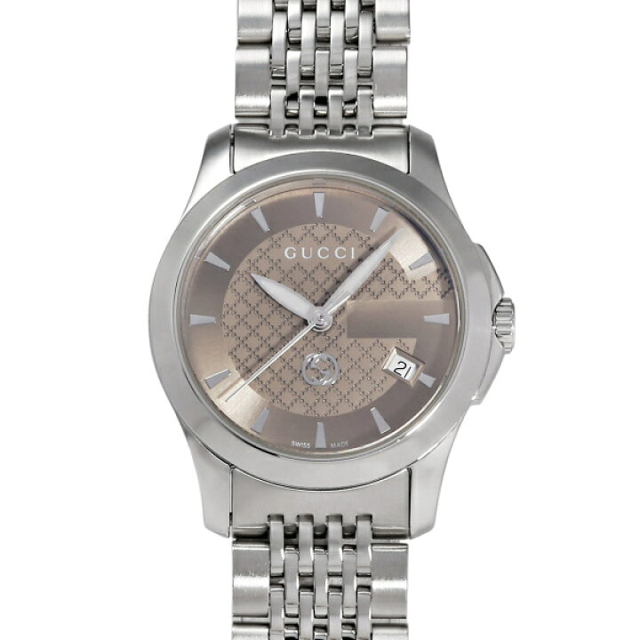 楽天市場】グッチ GUCCI Gタイムレス YA1265007 ブラウン文字盤 新品  