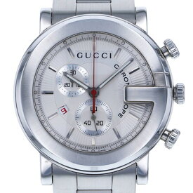 グッチ GUCCI G-クロノ Gラウンド YA101339 シルバー文字盤 新古品 腕時計 メンズ