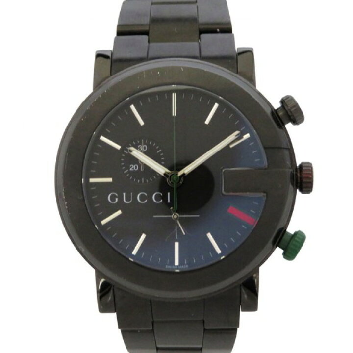 楽天市場】グッチ GUCCI G-クロノ クロノグラフ PVD YA101331 ブラック  