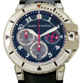 ハリー・ウィンストン HARRY WINSTON オーシャン ダイバー クロノグラフ 410-MCA44WZ ブラック/グレー文字盤 中古 腕時計 メンズ