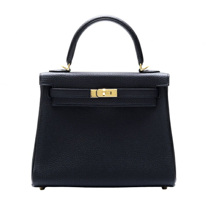楽天市場】エルメス HERMES ケリー 25 トゴ ブラック イエローゴールド  