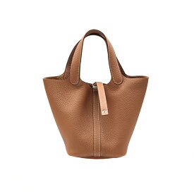エルメス HERMES ピコタンロックPM トリヨンクレマンス ゴールド シルバー金具 K刻印 未使用 バッグ レディース