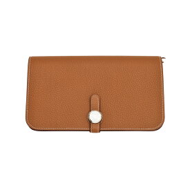 エルメス HERMES ドゴン デュオ トゴ ゴールド シルバー金具 K刻印 未使用 財布 男女兼用
