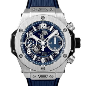 ウブロ HUBLOT ビッグバン ウニコ チタニウム 441.NX.5171.RX ブルー文字盤 新品 腕時計 メンズ