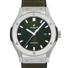 ウブロ HUBLOT クラシックフュージョン チタニウム グリーン 542.NX.8970.LR グリーン文字盤 新品 腕時計 メンズ