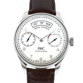IWC ポルトギーゼ アニュアル カレンダー IW503501 シルバー文字盤 中古 腕時計 メンズ