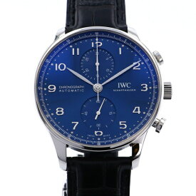 IWC ポルトギーゼ クロノグラフ IW371606 ブルー文字盤 新品 腕時計 メンズ