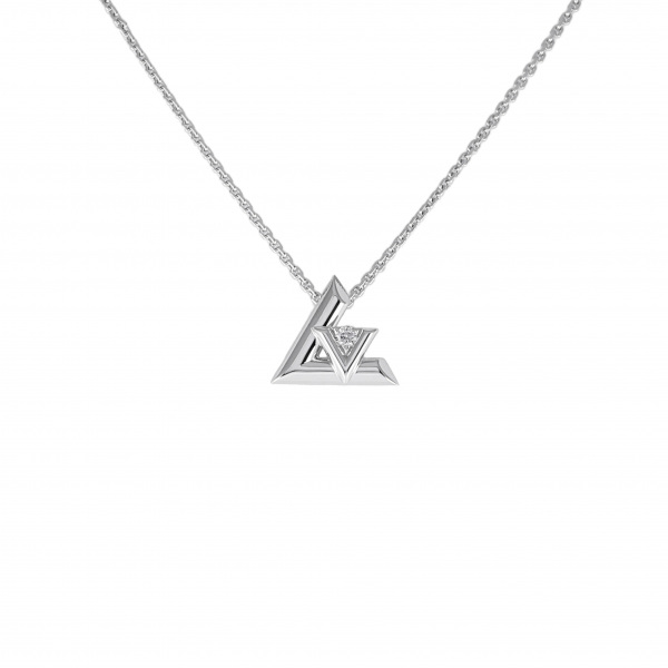 Louis Vuitton Pendantif Lv Volt One Pm K18Wg White Gold Necklace