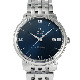 オメガ OMEGA デ・ヴィル プレステージ 39.5 MM 424.10.40.20.03.001 ブルー文字盤 新品 腕時計 メンズ