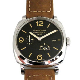 パネライ PANERAI ラジオミール 1940 3デイズ GMT パワーリザーブ オートマティック アッチャイオ PAM00658 ブラック文字盤 新品 腕時計 メンズ
