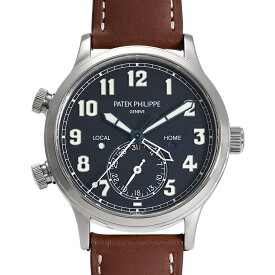 パテック・フィリップ PATEK PHILIPPE カラトラバ トラベルタイム 5524G-001 ブルー文字盤 中古 腕時計 メンズ