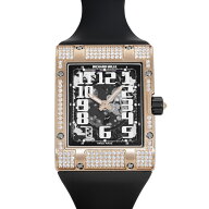 リシャール・ミル RICHARD MILLE エクストラフラット スケルトン RM016 シルバー/ブラック文字盤 中古 腕…