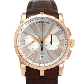 ロジェ・デュブイ ROGER DUBUIS エクスカリバー 42 マイクロローター クロノグラフ DBEX0390 シルバー/アラビア文字盤 中古 腕時計 メンズ