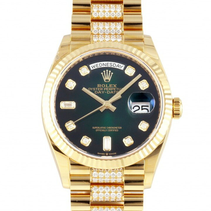楽天市場】ロレックス ROLEX デイデイト 36 128238A グリーンオンブレ 