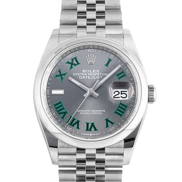 ロレックス ROLEX デイトジャスト 36 126200 スレート/グリーンローマ文字盤 新品 腕時計 メンズ | ジェムキャッスルゆきざき