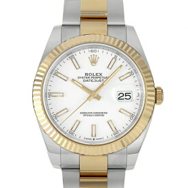 ロレックス ROLEX デイトジャスト 41 126333 ホワイト/バー文字盤 新品 腕時計 メンズ