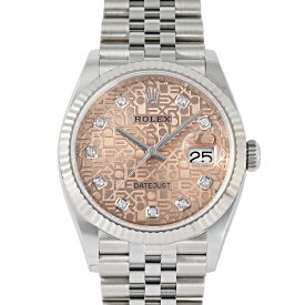 ロレックス ROLEX デイトジャスト 36 126234G ピンク文字盤 中古 腕時計 メンズ