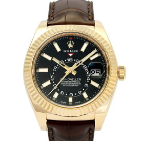 ロレックス ROLEX スカイドゥエラー 326138 ブラック文字盤 中古 腕時計 メンズ