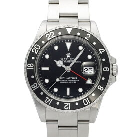 ロレックス ROLEX GMTマスターII 16710 ブラック/ドット文字盤 中古 腕時計 メンズ