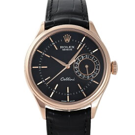 ロレックス ROLEX チェリーニ デイト 50515 ブラック/バー文字盤 中古 腕時計 メンズ