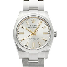 ロレックス ROLEX オイスターパーペチュアル 34 124200 シルバ―/バー文字盤 新品 腕時計 メンズ