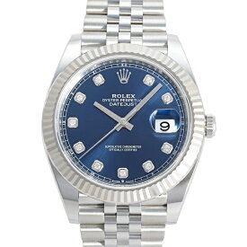 ロレックス ROLEX デイトジャスト 41 126334G ブライトブルー文字盤 新品 腕時計 メンズ