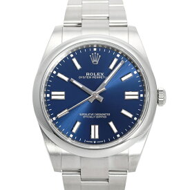 ロレックス ROLEX オイスターパーペチュアル 41 124300 ブライトブルー文字盤 新品 腕時計 メンズ