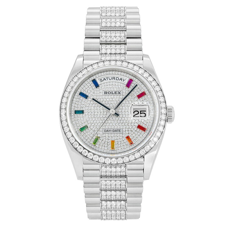 楽天市場】ロレックス ROLEX デイデイト 36 レインボーインデックス 