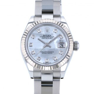 ロレックスROLEXデイトジャスト28279174NGホワイト文字盤レディース腕時計【中古】