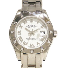 ロレックス ROLEX デイトジャスト パールマスター ベゼルダイヤ 80319 ホワイトローマ文字盤 新品 腕時計 レディース