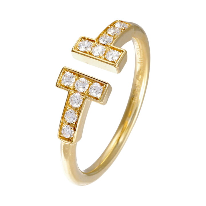 楽天市場】ティファニー T ワイヤー K18イエローゴールド リング 中古  