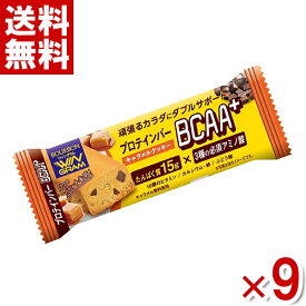 ブルボン プロテインバー BCAA＋ キャラメルクッキー 9入 (ポイント消化)(np)(賞味期限2024.11月末) (ウィングラム) (メール便全国送料無料)