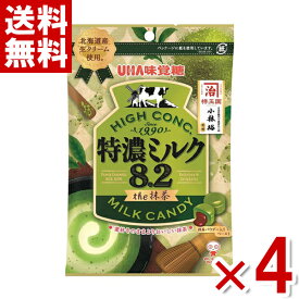 味覚糖 特濃ミルク8.2 the抹茶 70g×4袋セット(ポイント消化) (np-3) (賞味期限2025.3月末) (メール便全国送料無料)