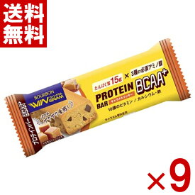 ブルボン プロテインバー BCAA＋ キャラメルクッキー 9入 (ポイント消化) (np-2) (賞味期限2026.9月末) (ウィングラム) (メール便全国送料無料)