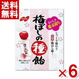 ノーベル 梅ぼしの種飴 30g×6袋 (当日営業日出荷) (梅干しの種飴)(ポイント消化) (CP)(賞味期限2025.3月末) (メール便全国送料無料)