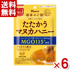 カンロ 健康のど飴 たたかうマヌカハニー 80g×6入 (ポイント消化) (np-3) (賞味期限2025.10月末) (メール便全国送料無料)