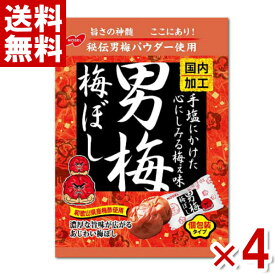 ノーベル 男梅梅ぼし 52g×4袋入 (熱中症対策 塩分補給 うめ)(ポイント消化) (np-2) (賞味期限2025.2月末) (メール便全国送料無料)