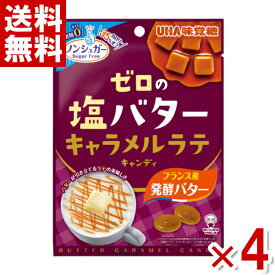 味覚糖 ゼロの塩バター キャラメルラテキャンディ 81g×4袋セット (ポイント消化) (np)(賞味期限2025.3月末) (メール便全国送料無料)