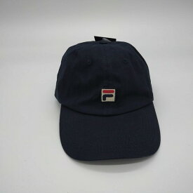 帽子 ブランド FILA フィラ ベースボールキャップ 綿 コットン100% Fロゴパッチ サイズ調整アジャスター付き ブラック ダークネイビー USA 直輸入モデル メンズ レディス 送料無料 03341