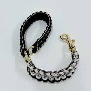 ララ プレミアムショートリード ブラック×ホワイト 日本製