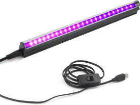 ブラックライト 24LED 紫外線ライト 385-405NM 10W USB給電式 超薄型 UVライト レジン用硬化ライト 雰囲気の飾り ペットのオシッコ汚れ対策に 目には見えない汚れに対策に 蛍光メイク バーライト パーティー カラオケ 舞台
