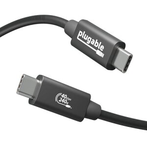 PlugableUSB4�P�[�u��40Gpbs240W�[�d�Ή�1m[USB-IF�F��]-8K���j�^x14K���j�^�[x2USB4Thunderbolt4Thunderbolt3USB-C�݊�
