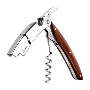 CORKAS ソムリエナイフ ワインオープナー コルク抜き 栓抜き プロ ステンレス 木製ハンドル