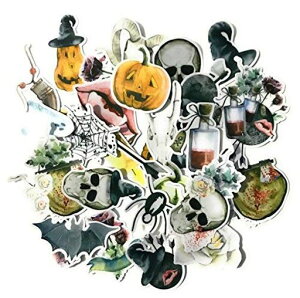 NavyPeony骸骨が怖いハロウィーン用シール(31枚入り)-可愛く、耐水性で、長持ち|水筒、ノートパソコン、スクラップブック、日記帳用シール