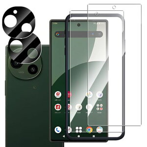 【2+2セット】ZXZoneforAquosR9用ガラスフィルム(2枚入り)+カメラフィルム(2枚入り)アクオスR9SH-51Eレンズ保護フィルム全面保護フィルム硬度9H高透過率飛散防止強化ガラス耐衝撃液晶保護フィルム
